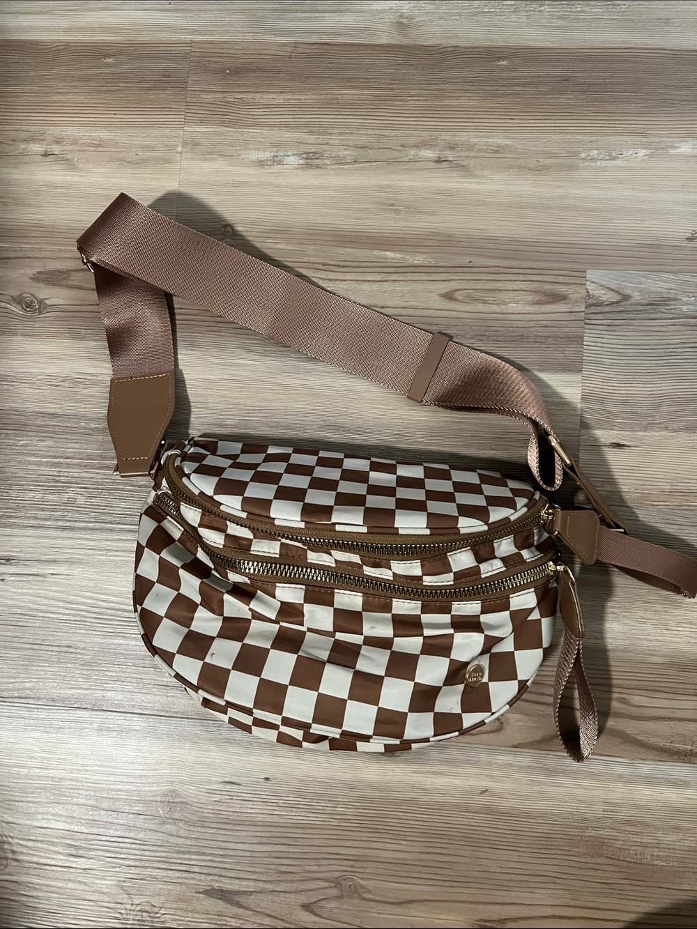 Brown and tan bum bag
